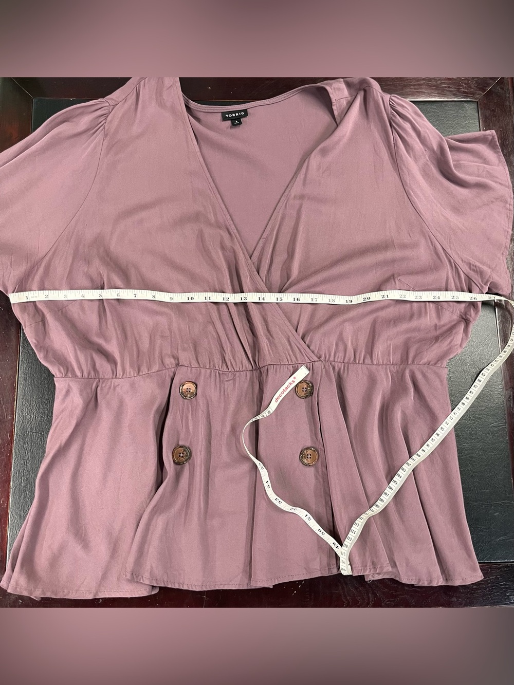 Torrid size 4 v-neck blouse - Picture 8 of 9
